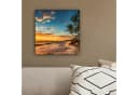 OneMillionCanvasses® Leinwandbild Strand Sonnenuntergang Palme Bild 4