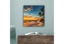 OneMillionCanvasses® Leinwandbild Strand Sonnenuntergang Palme Bild 5