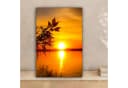 OneMillionCanvasses® Leinwandbild Sonnenuntergang Orange Bild 1
