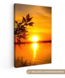 OneMillionCanvasses® Leinwandbild Sonnenuntergang Orange Bild 2