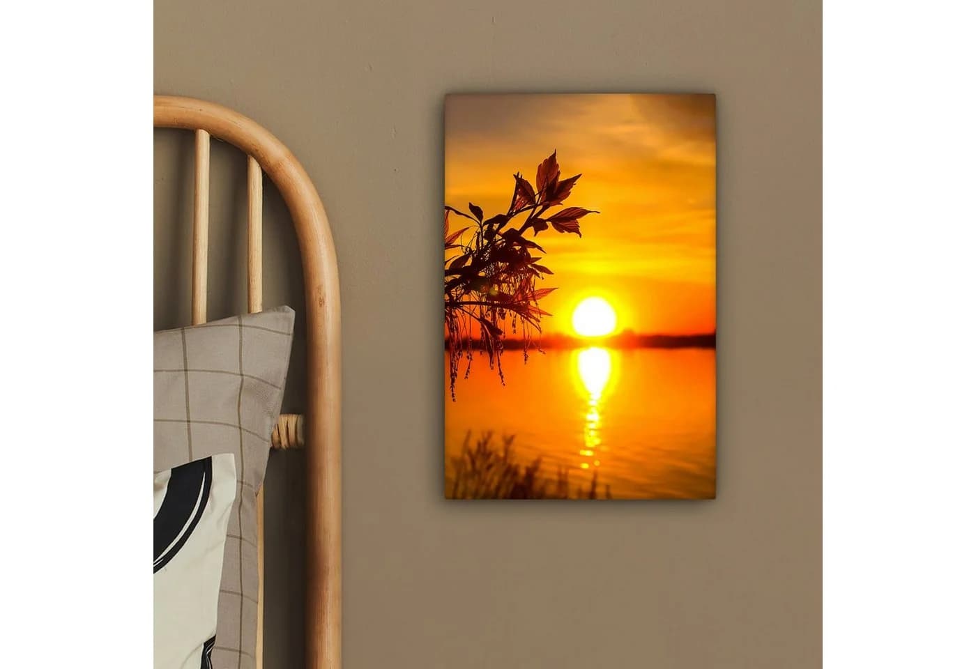 OneMillionCanvasses® Leinwandbild Sonnenuntergang Orange - Bild 4