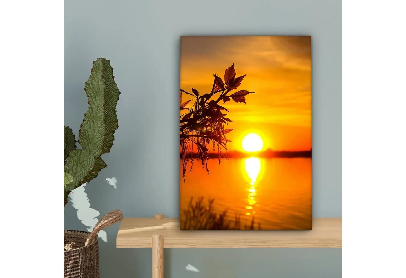 OneMillionCanvasses® Leinwandbild Sonnenuntergang Orange - Bild 5