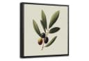 OneMillionCanvasses® Leinwandbild Olivenzweig Dunkelgrün mit Schattenfugenrahmen Bild 2