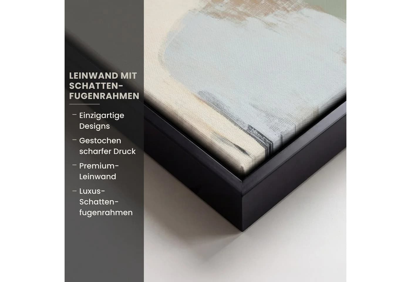 OneMillionCanvasses® Leinwandbild Abstrakt Bunt mit Schattenfugenrahmen - Bild 3