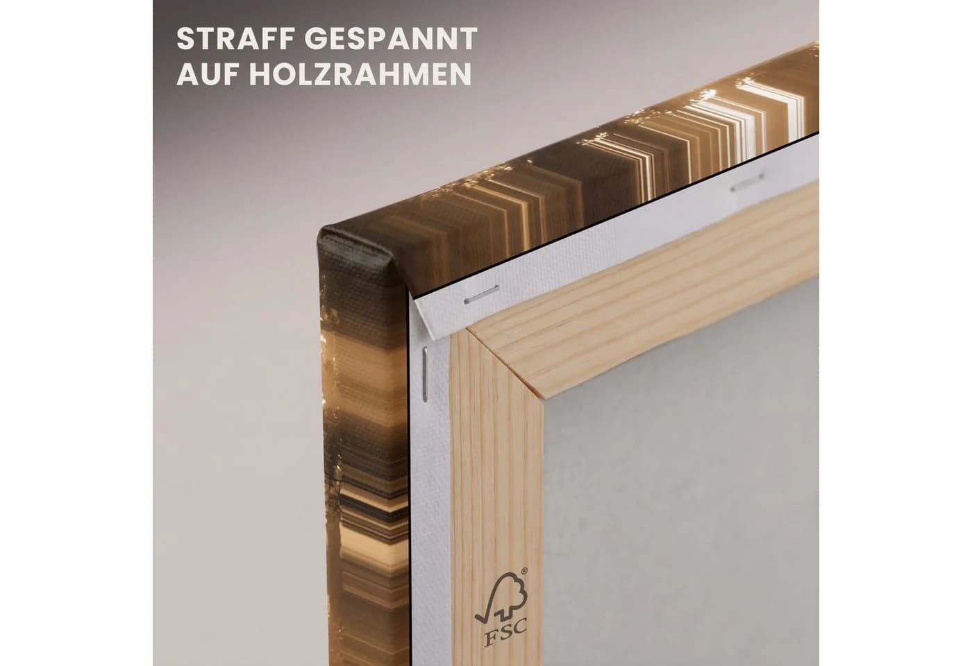 OneMillionCanvasses® Leinwandbild Hirsch Gold Natur Motiv - Bild 5