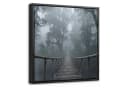 OneMillionCanvasses Leinwandbild mit Rahmen - Brücke Dschungel Nebel Natur Bild 2
