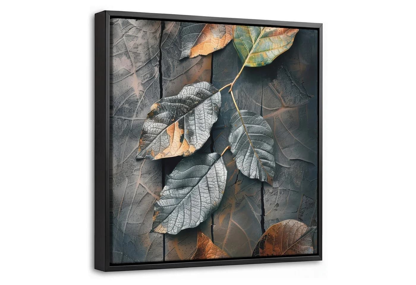 OneMillionCanvasses® Leinwandbild Grau Natur Motiv Schattenfugenrahmen - Bild 2