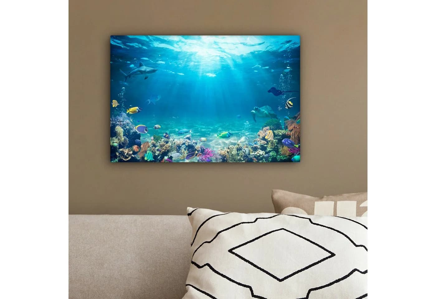 OneMillionCanvasses® Leinwandbild Unterwasserwelt Blau Fotodruck - Bild 4