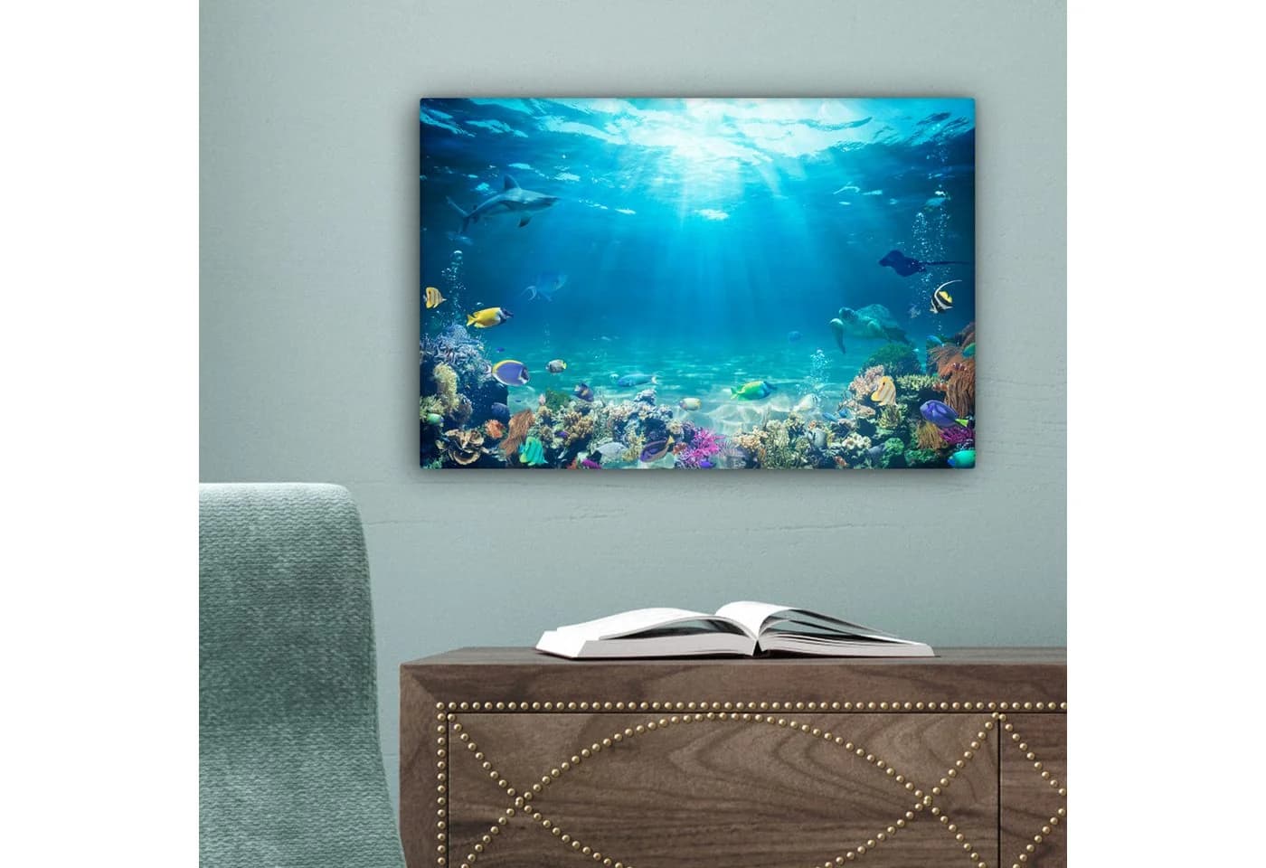 OneMillionCanvasses® Leinwandbild Unterwasserwelt Blau Fotodruck - Bild 5