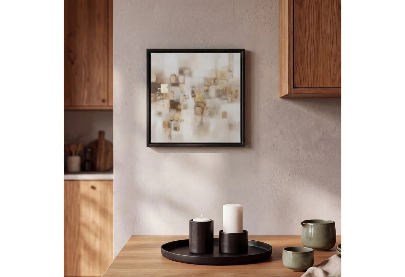 OneMillionCanvasses® Leinwandbild Abstrakt Gold Erdtöne
