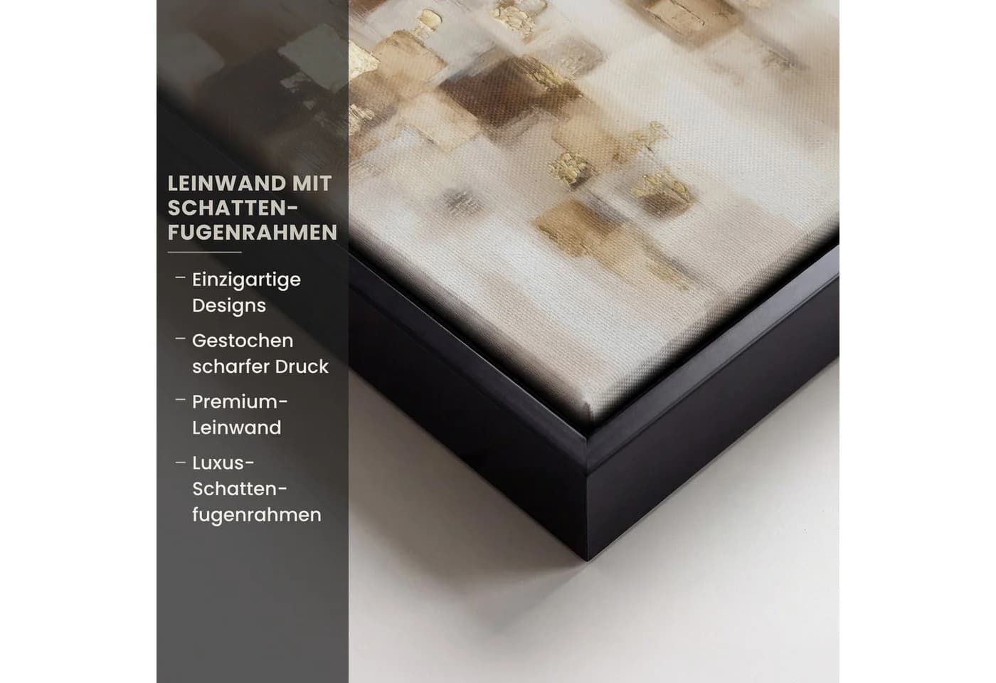 OneMillionCanvasses® Leinwandbild Abstrakt Gold Erdtöne - Bild 3