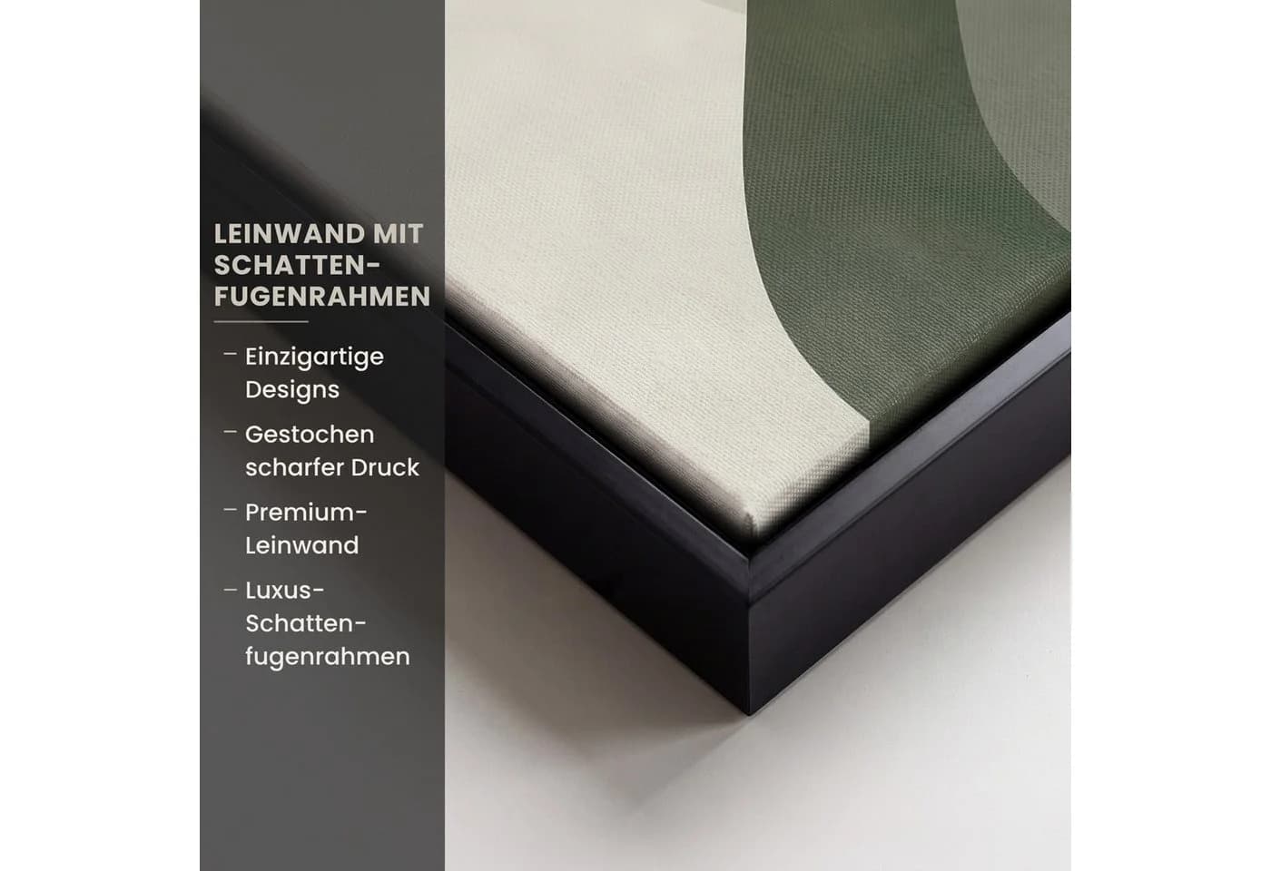 OneMillionCanvasses® Leinwandbild Japandi Grün Beige Abstrakt - Bild 3