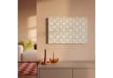 OneMillionCanvasses® Leinwandbild Beige Stilisierte Blüten Bild 1