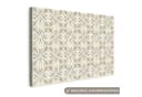 OneMillionCanvasses® Leinwandbild Beige Stilisierte Blüten Bild 2