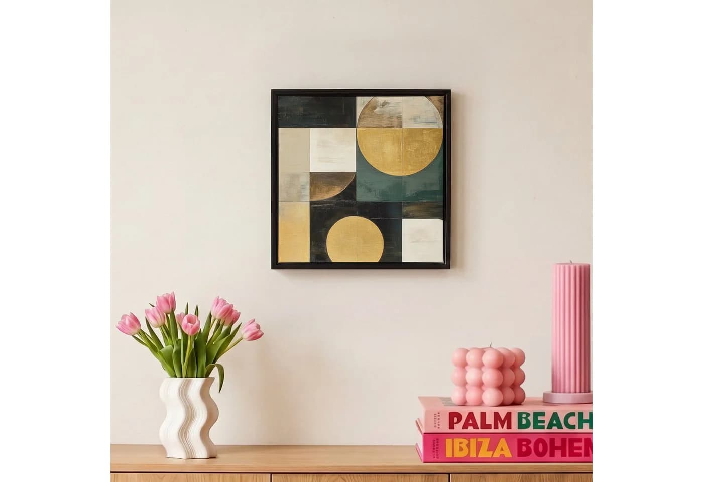 OneMillionCanvasses® Leinwandbild Abstrakt Gold Bronze Schwarz 20x20cm - Bild 4