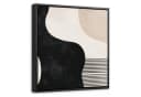 OneMillionCanvasses® Leinwandbild Rahmen Abstrakt Beige Japandi 20x20cm Bild 2