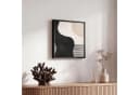 OneMillionCanvasses® Leinwandbild Rahmen Abstrakt Beige Japandi 20x20cm Bild 5