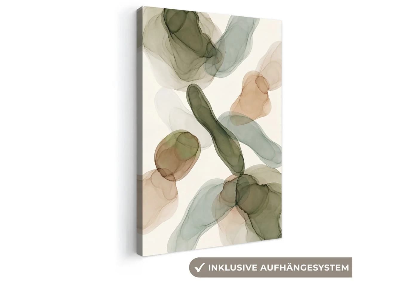 OneMillionCanvasses® Leinwandbild Abstrakt Grün Braun Modern - Bild 2