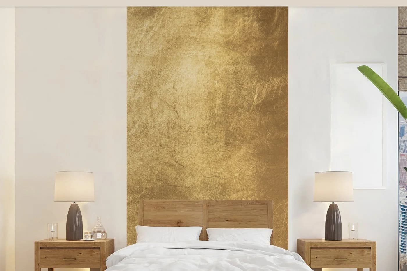 MuchoWow Fototapete Goldene Wand Textur Matt - Bild 2
