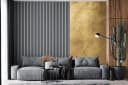 MuchoWow Fototapete Goldene Wand Textur Matt Bild 4