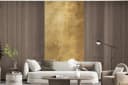 MuchoWow Fototapete Goldene Wand Textur Matt Bild 5