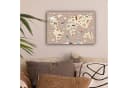 OneMillionCanvasses® Leinwandbild Weltkarte Kinder Braun Bild 1