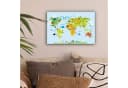 OneMillionCanvasses® Leinwandbild Weltkarte Bunt Kinderzimmer Wanddekoration Bild 1