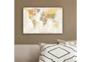OneMillionCanvasses® Leinwandbild Weltkarte Retro Farben Pädagogisch Bild 4