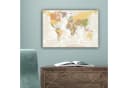 OneMillionCanvasses® Leinwandbild Weltkarte Retro Farben Pädagogisch Bild 5