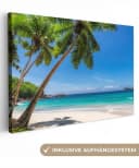 OneMillionCanvasses® Leinwandbild Strand Palme Meer Insel 30x20 cm Bild 2