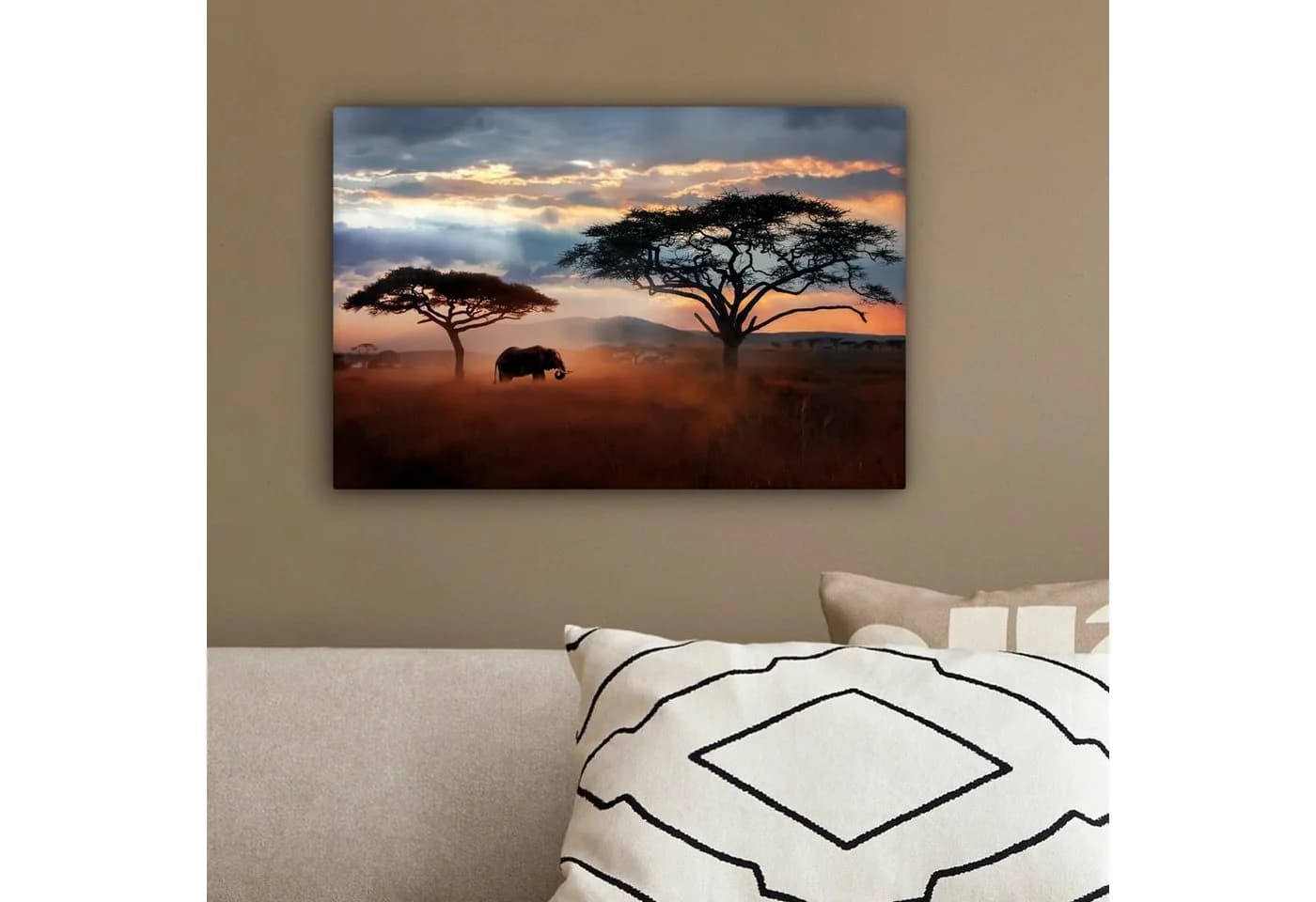 OneMillionCanvasses® Leinwandbild Elefant Afrika Motiv 30x20 cm - Bild 4