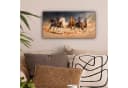 OneMillionCanvasses® Leinwandbild Panorama Pferde Bunt Bild 1