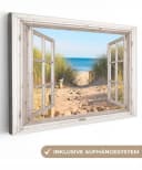 OneMillionCanvasses® Leinwandbild Strand Meer Dünen Fotodruck 30x20 cm Bild 2