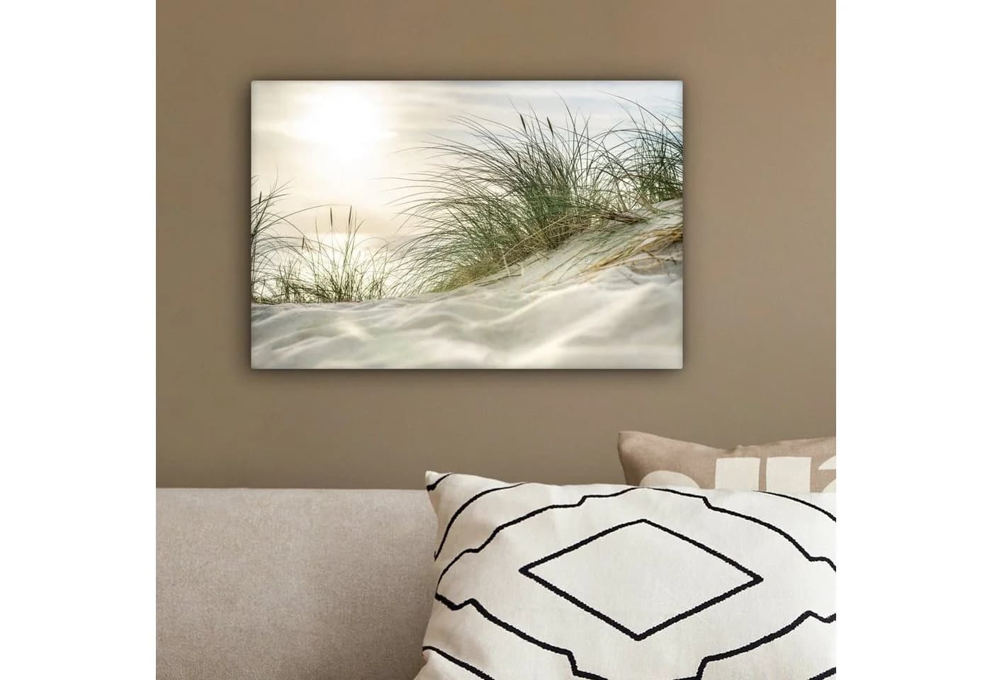 OneMillionCanvasses® Leinwandbild Dünen mit Strandhafer in der Sonne des Nationalparks Schleswig-Holstein - Bild 4