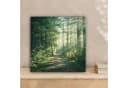 OneMillionCanvasses® Leinwandbild Waldweg Grün Natur Bild 1