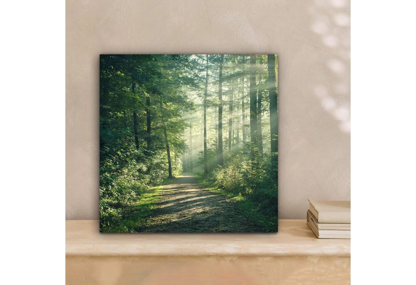 OneMillionCanvasses® Leinwandbild Waldweg Grün Natur