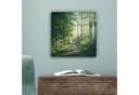 OneMillionCanvasses® Leinwandbild Waldweg Grün Natur Bild 5