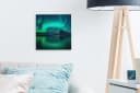 OneMillionCanvasses® Leinwandbild Nordlichter Norwegen 20x20 cm Bild 3