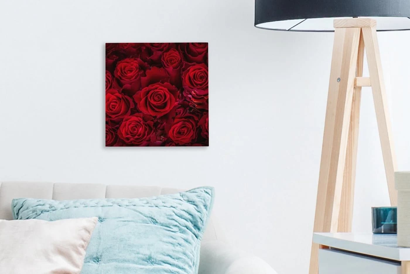 OneMillionCanvasses® Leinwandbild Rote Rosen 20x20 cm - Bild 3