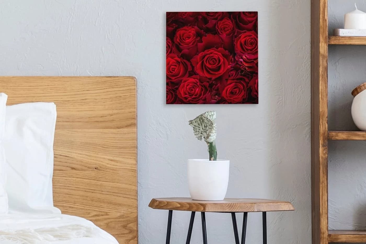 OneMillionCanvasses® Leinwandbild Rote Rosen 20x20 cm - Bild 4