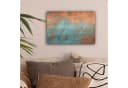 OneMillionCanvasses® Leinwandbild Abstrakt Metall Blau Bronze Bild 1