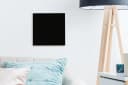 OneMillionCanvasses® Leinwandbild Schwarz Einfarbig Wandbild Deko Bild 3
