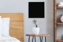 OneMillionCanvasses® Leinwandbild Schwarz Einfarbig Wandbild Deko Bild 4