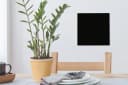 OneMillionCanvasses® Leinwandbild Schwarz Einfarbig Wandbild Deko Bild 5