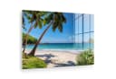 MuchoWow Acrylglasbild Strand Meer Palmen Sonne Bild 2