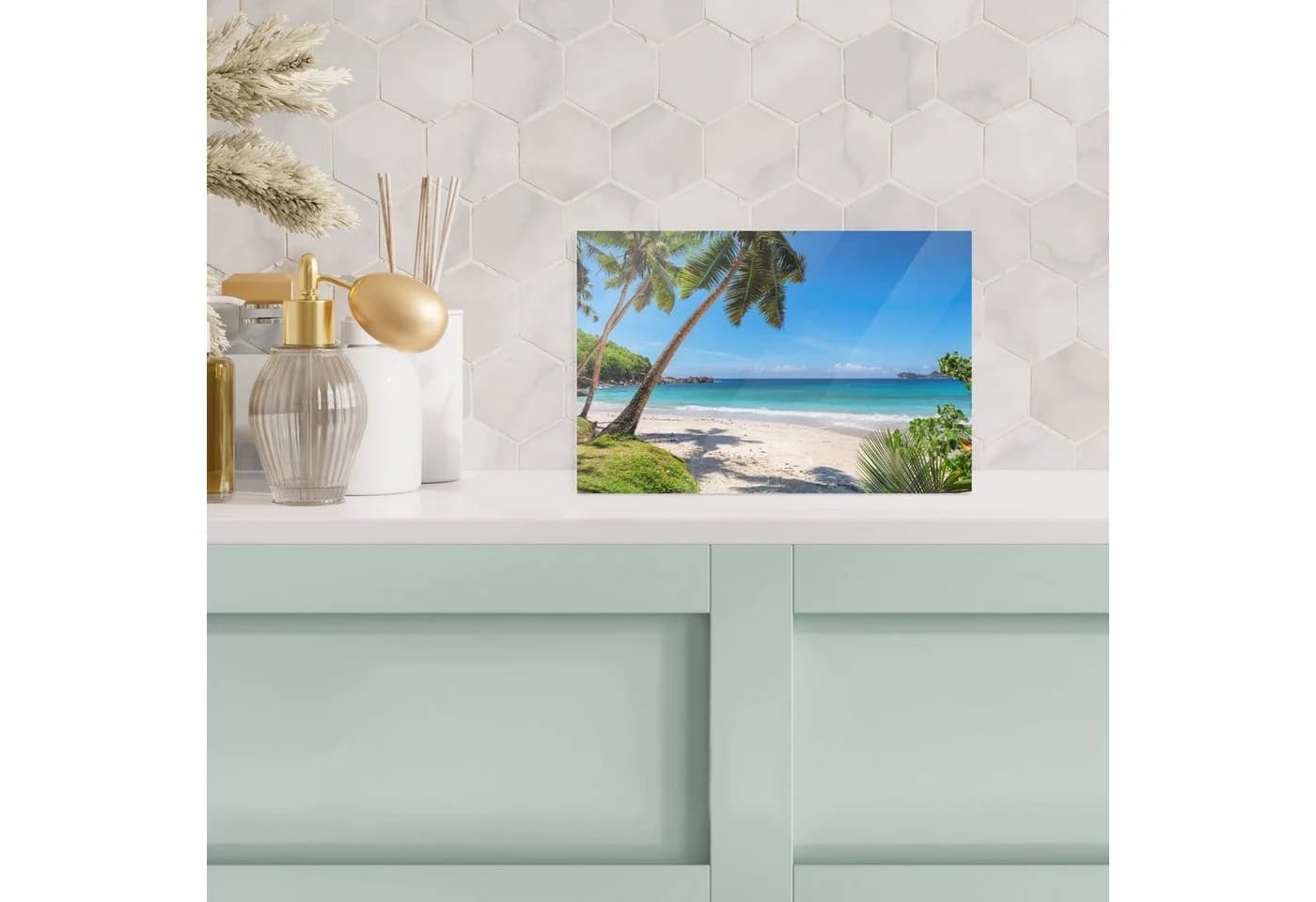 MuchoWow Acrylglasbild Strand Meer Palmen Sonne - Bild 4