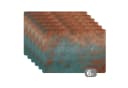 MuchoWow Platzset Metall 6er Set Blau Bronze Vinyl Bild 2