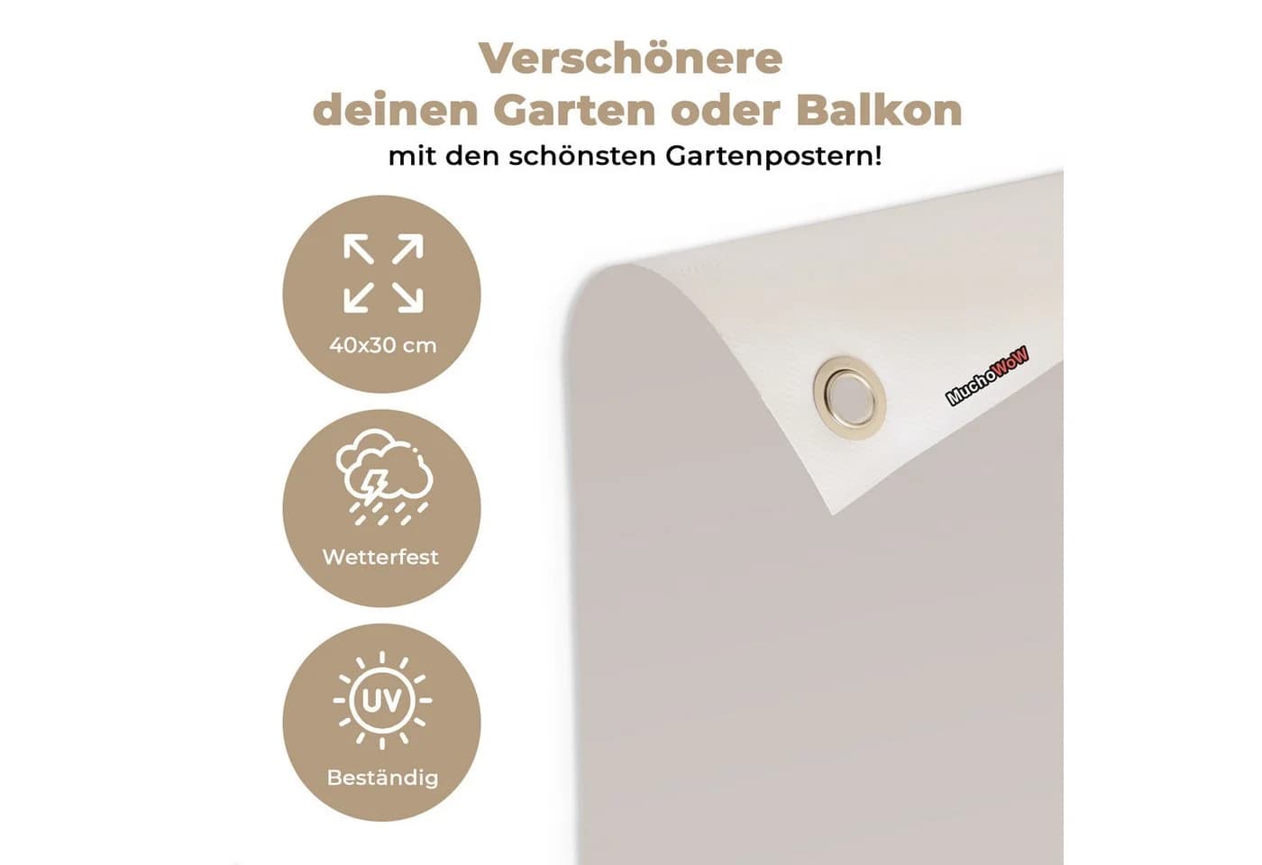 OnlyWow Gartenposter Strand Meer Dünen PVC Wetterfest - Bild 3