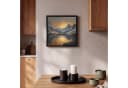 OneMillionCanvasses® Leinwandbild Bergkulisse Sonnenuntergang mit Rahmen Bild 1