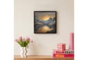 OneMillionCanvasses® Leinwandbild Bergkulisse Sonnenuntergang mit Rahmen Bild 4
